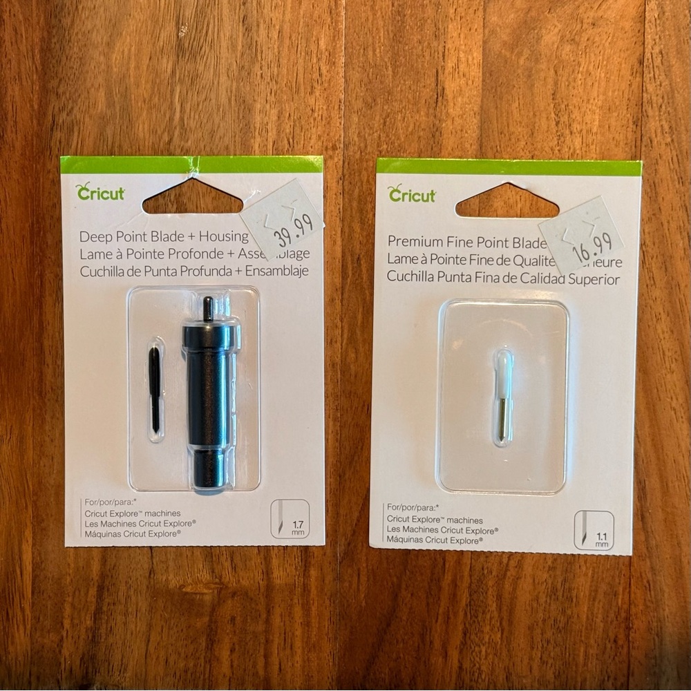 Cricut Explore Deep Point Blade + Housing and Premium Fine Point Blade Bundle